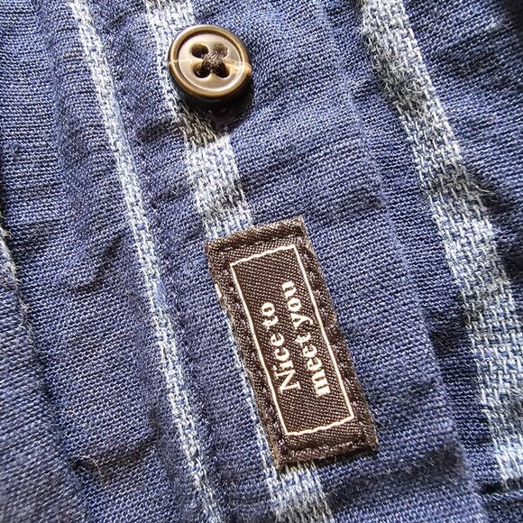 Scotch & Soda Striped Linen Sleeve Tabs Regular Fit  Button Up Paradise Shirt, L - Picture 11 of 12